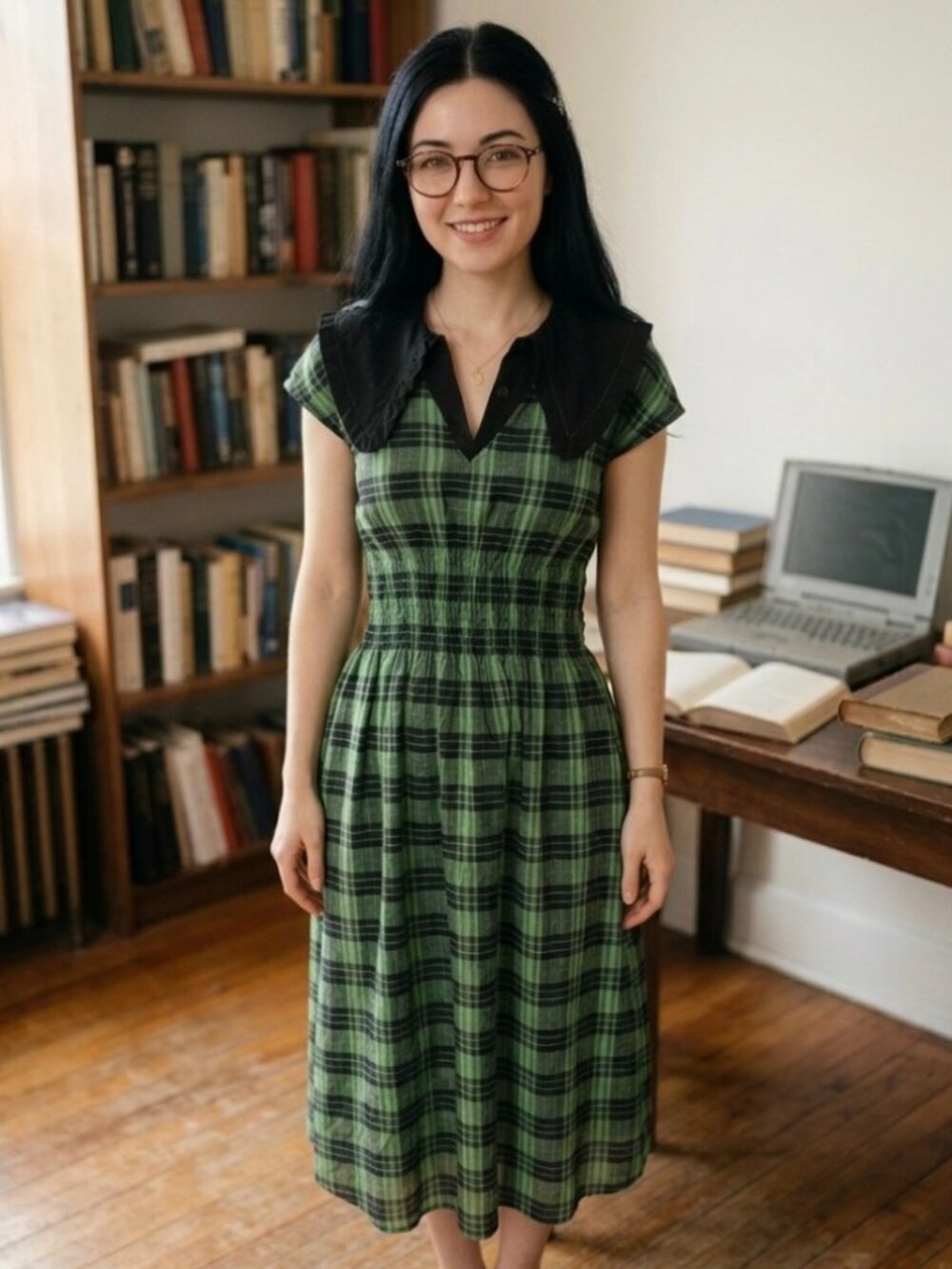 Cider Picknick-Kleid Peter Pan Collar Dress XXS Whimsigoth Fairy
